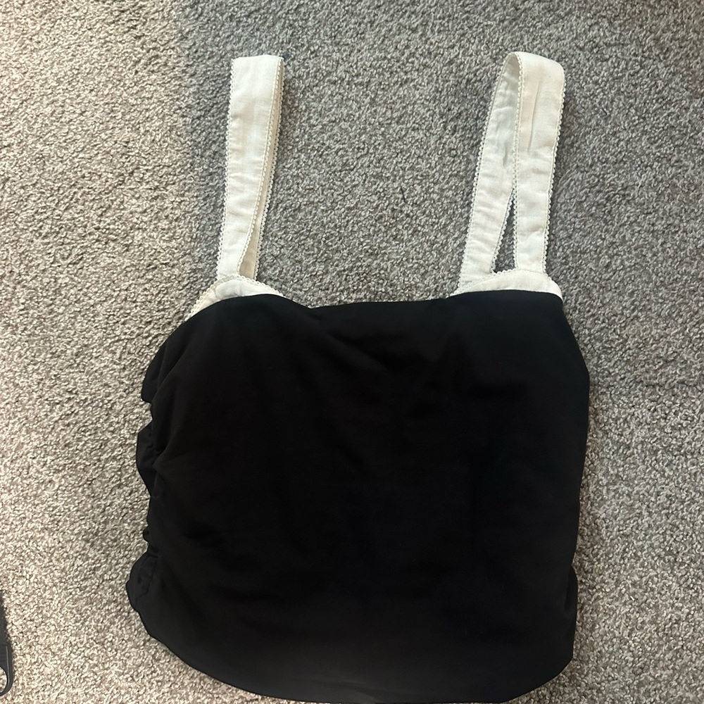 Free People Two-Tone Crop Tank Top